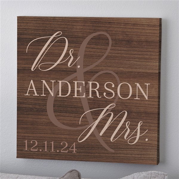 Married Couple Personalized Wedding Canvas Prints - 29796
