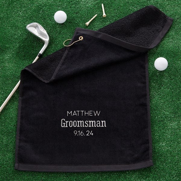 Wedding Party Personalized Golf Towel - 29797