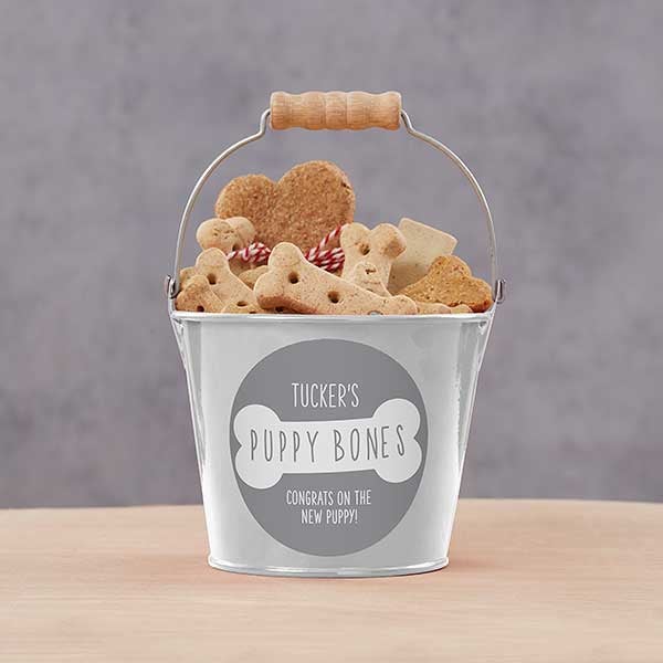 Write Your Own Personalized Dog Treat Buckets