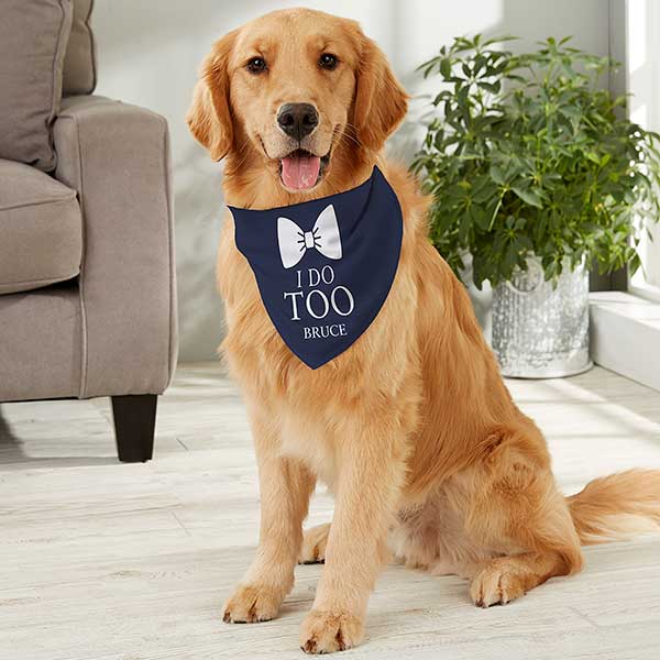 I Do Too Personalized Wedding Dog Bandanas - 29836