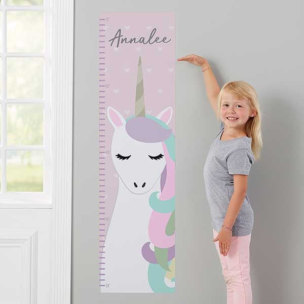 Unicorn Personalized Growth Chart Vinyl Wall Decal - 29855