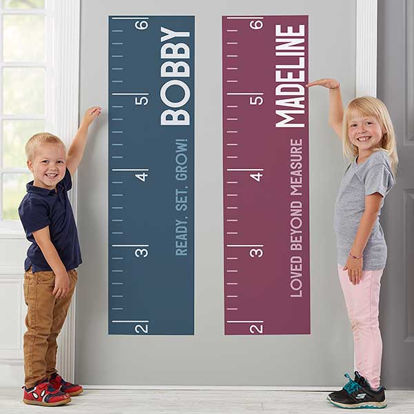 Ruler Personalized Vinyl Growth Chart Wall Decal