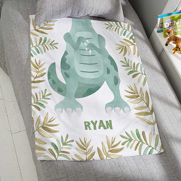 Dinosaur Character Personalized Kids Blankets - 29870