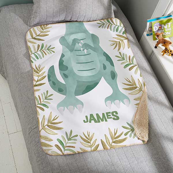 Dinosaur Character Personalized Kids Blankets - 29870