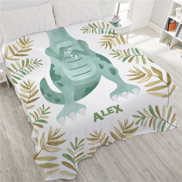 Dinosaur Character Personalized Kids Blankets - 29870