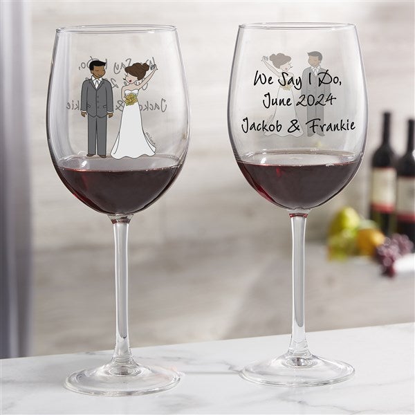 Wedding Couple philoSophie's Personalized Wine Glasses - 29872