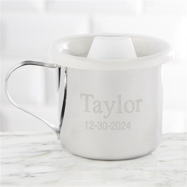 Custom Engraved Silver Baby Cup - 29904