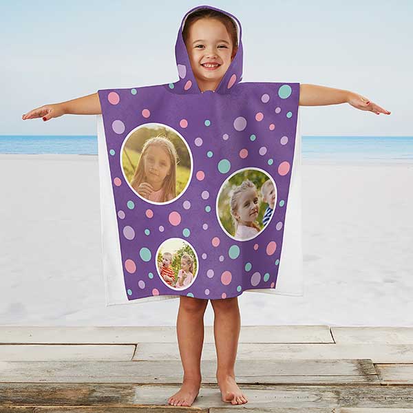 Photo Fun Personalized Kids Poncho Beach & Pool Towel - 29912
