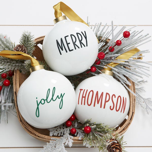 Christmas Balls Personalized Names