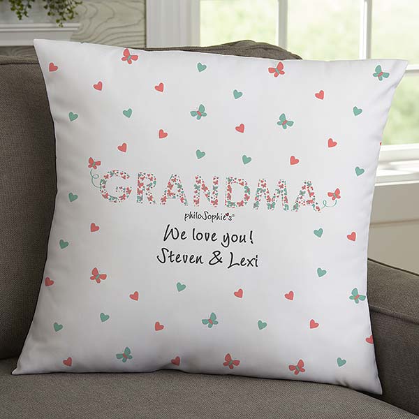 Floral Mom Personalized Throw Pillows by philoSophie's - 29936