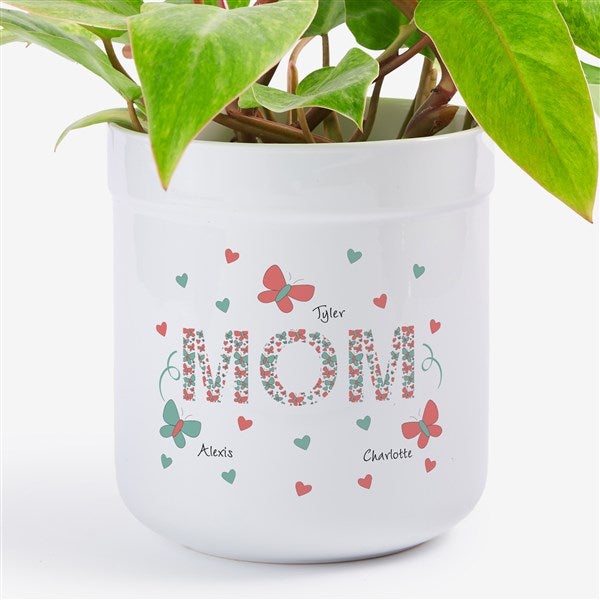 Floral Mom Personalized Outdoor Flower Pot by philoSophie's - 29947