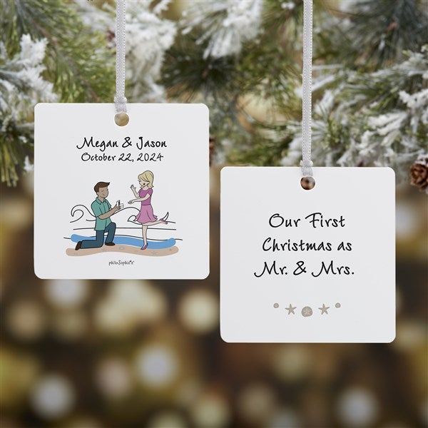 Beach Engagement philoSophie's Personalized Ornaments - 29949