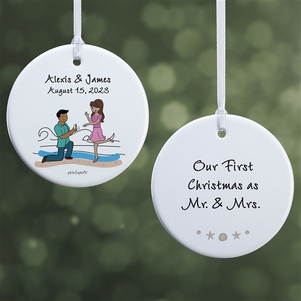 Beach Engagement philoSophie's Personalized Ornaments - 29949