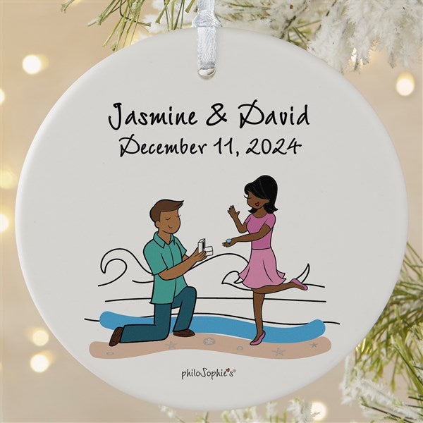 Beach Engagement philoSophie's Personalized Ornaments - 29949