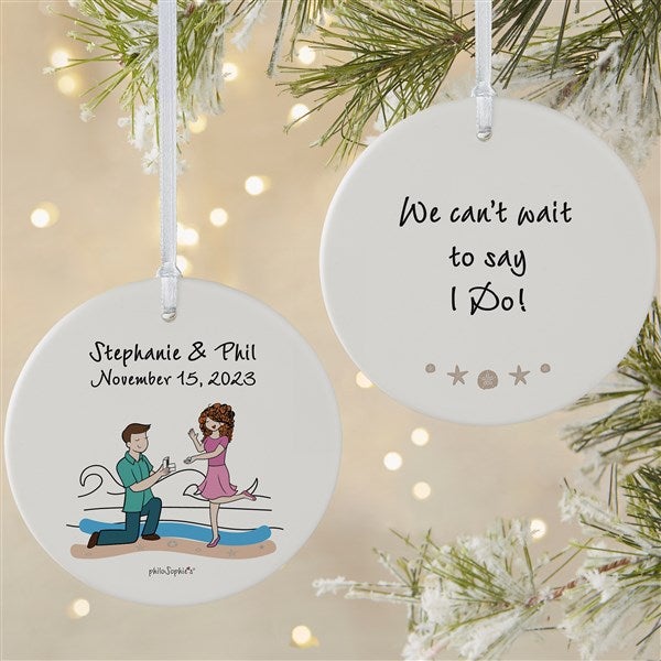 Beach Engagement philoSophie's Personalized Ornaments - 29949