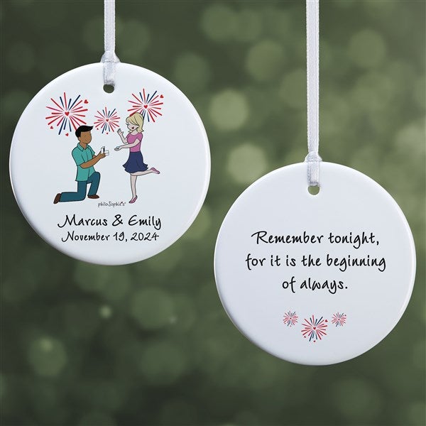 Fireworks Engagement philoSophie's Personalized Ornaments - 29952
