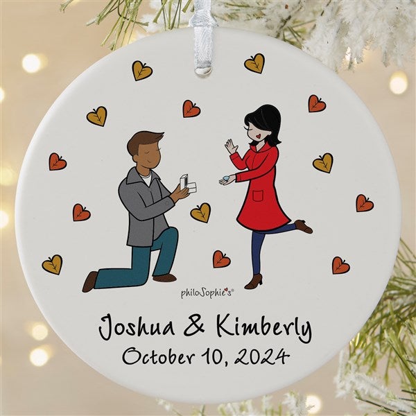 Fall Engagement philoSophie's Personalized Ornaments - 29955