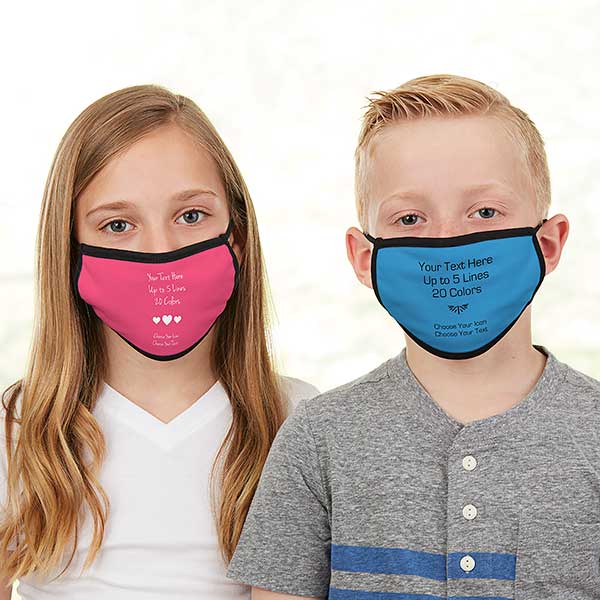Your Text Here Personalized Kids Face Masks - 29961