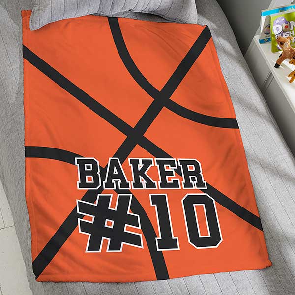 Basketball Personalized 30x40 Plush Fleece Blanket Kids Gifts