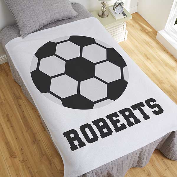 Personalized soccer blanket hotsell