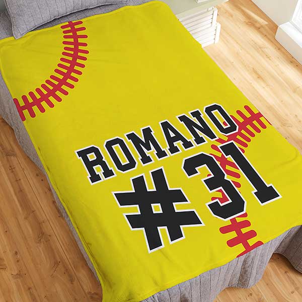 Softball Personalized Sports Blankets - 29971