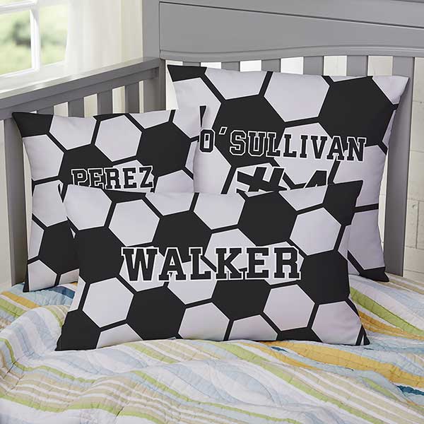 Soccer Personalized Sports Throw Pillows