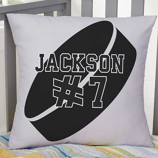 Hockey Personalized Sports Throw Pillows - 29977