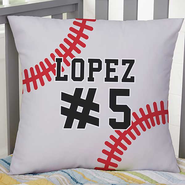 Baseball Personalized Sports Throw Pillows - 29979