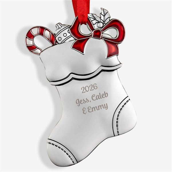 Personalized Metal Christmas Stocking Ornaments - 29986