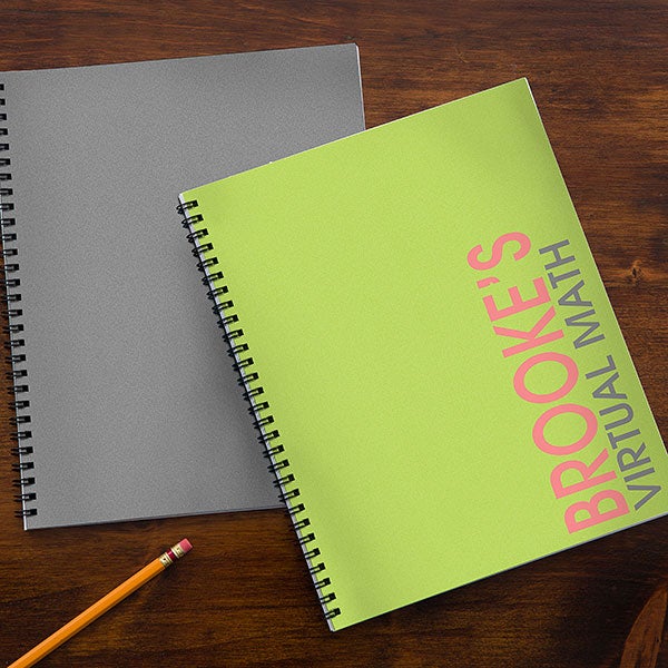 Bold Name Personalized Large E-Learning Notebooks - Set of 2 - 30005