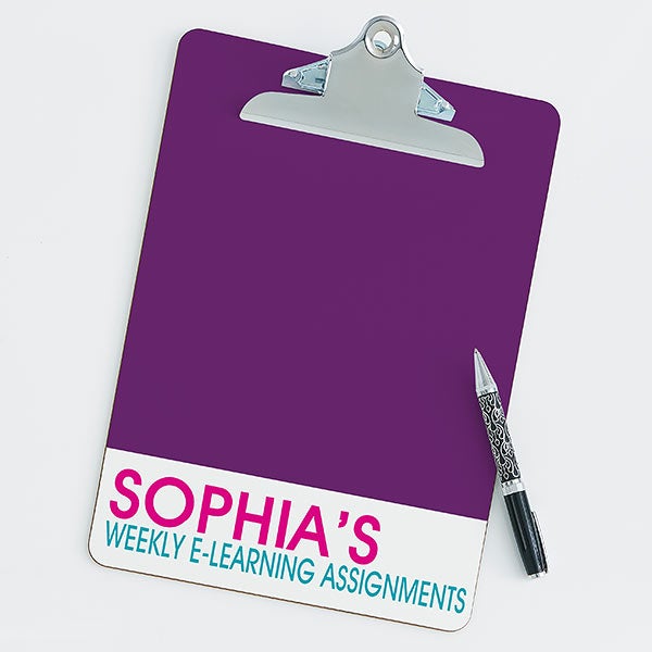 Bold Name Personalized E-Learning Clipboard - 30008