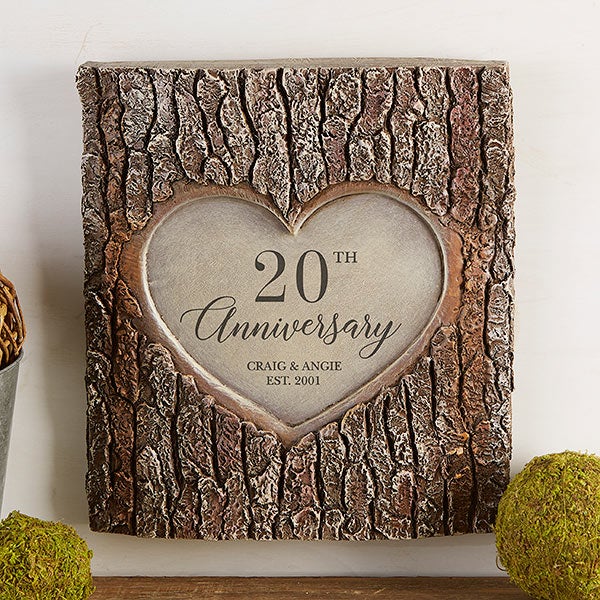 Anniversary Personalized Resin Tree Trunk Sculpture - 30033