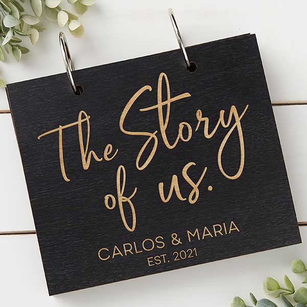 The Story of Us Personalized Wooden Photo Album - 30045