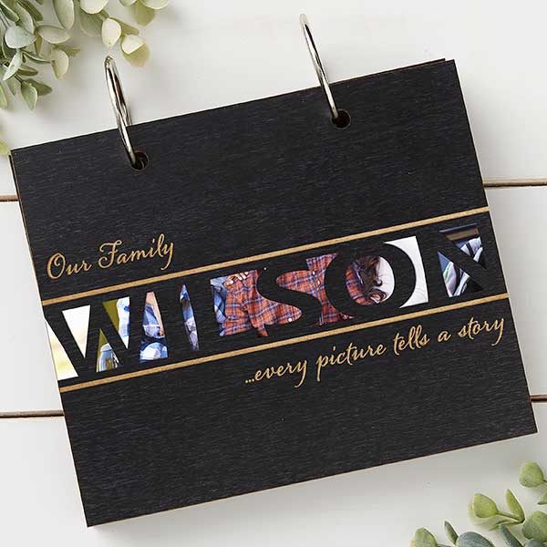 Family Name Personalized Wood Photo Albums - 30046