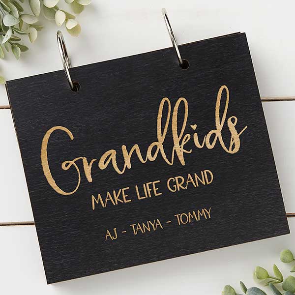 Grandkids Personalized Wood Photo Albums - 30052