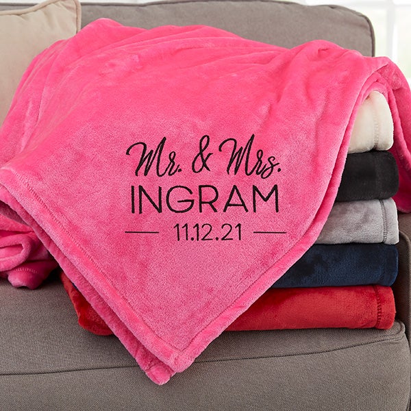 Stamped Elegance Personalized 50x60 Pink Fleece Blanket