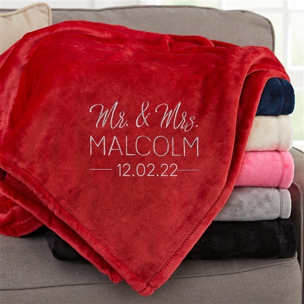 Stamped Elegance Personalized 50x60 Red Fleece Blanket