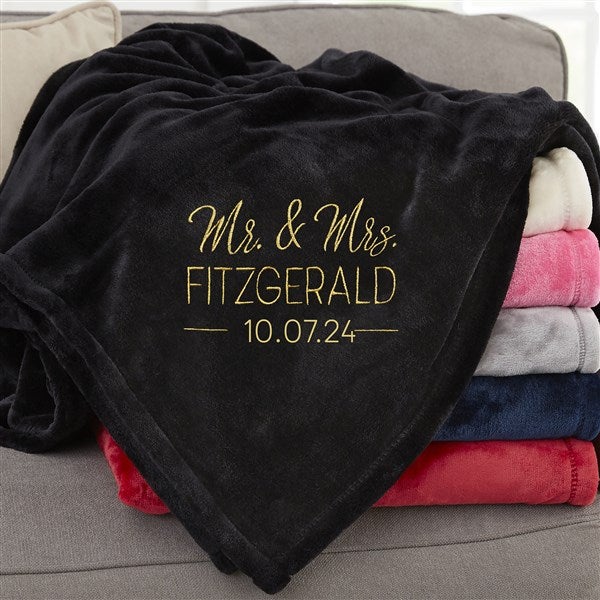 Stamped Elegance Personalized Fleece Blankets - 30079