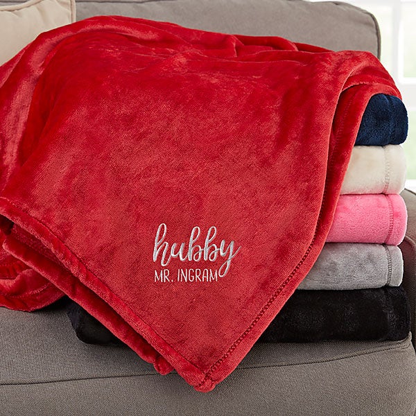 Wifey & Hubby Personalized Fleece Blankets - 30080