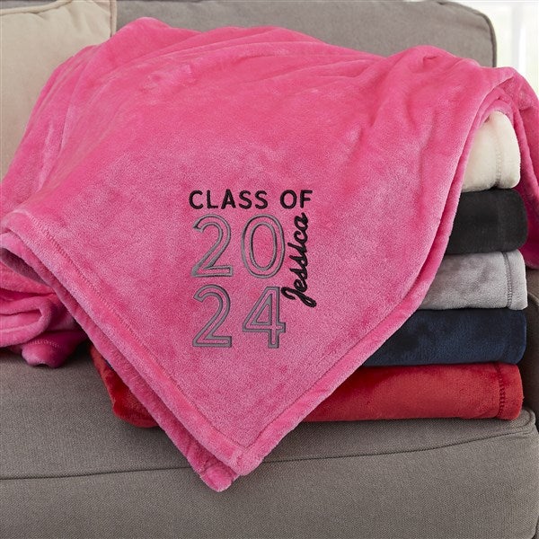Graduating Class Of Embroidered Fleece Blankets - 30084