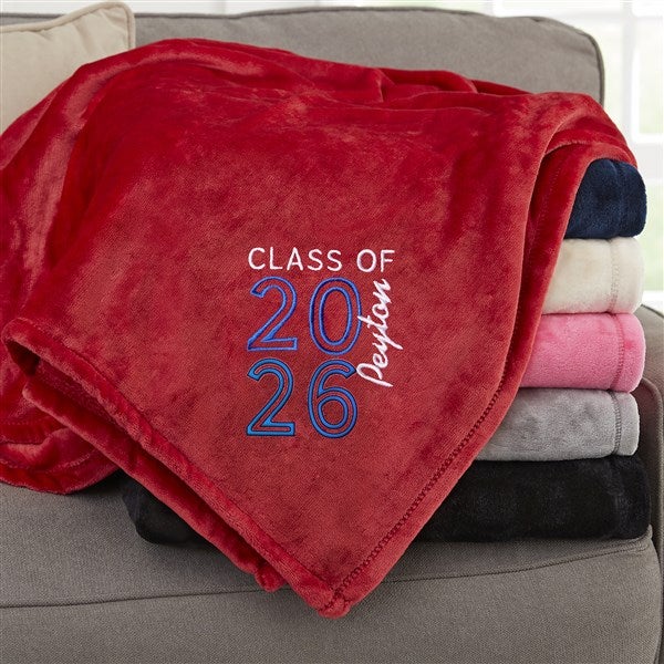 Graduating Class Of Embroidered Fleece Blankets - 30084