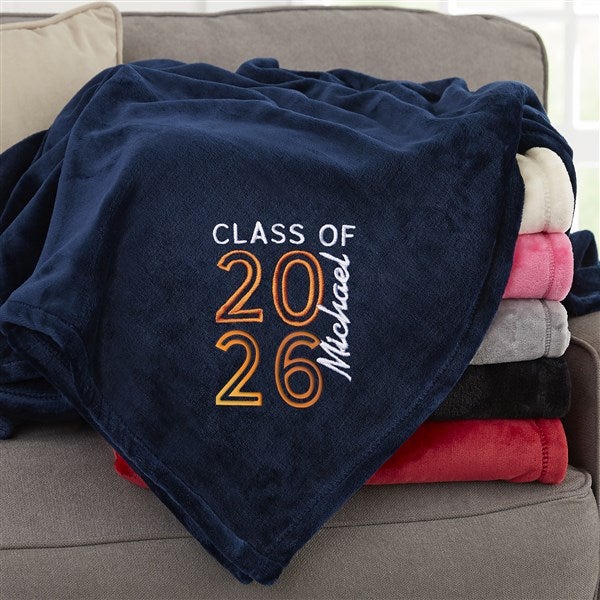 Graduating Class Of Embroidered Fleece Blankets - 30084