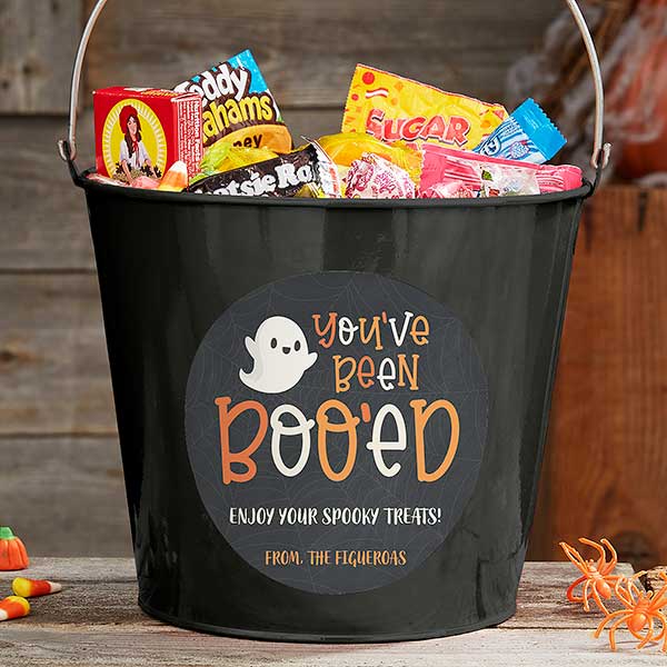 You've Been Boo'ed Personalized Halloween Treat Buckets - 30101