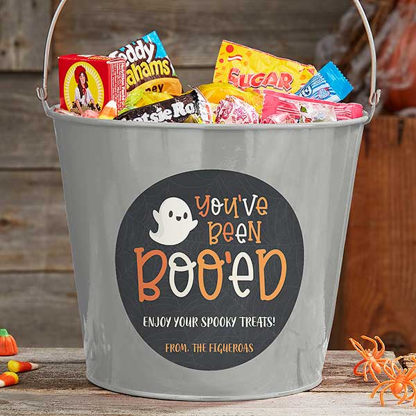 You've Been Boo'ed Personalized Halloween Treat Buckets - 30101