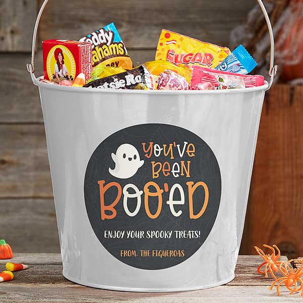 You've Been Boo'ed Personalized Halloween Treat Buckets - 30101