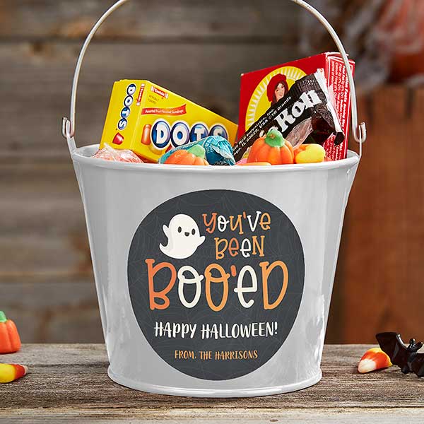 You've Been Boo'ed Personalized Halloween Treat Buckets - 30101