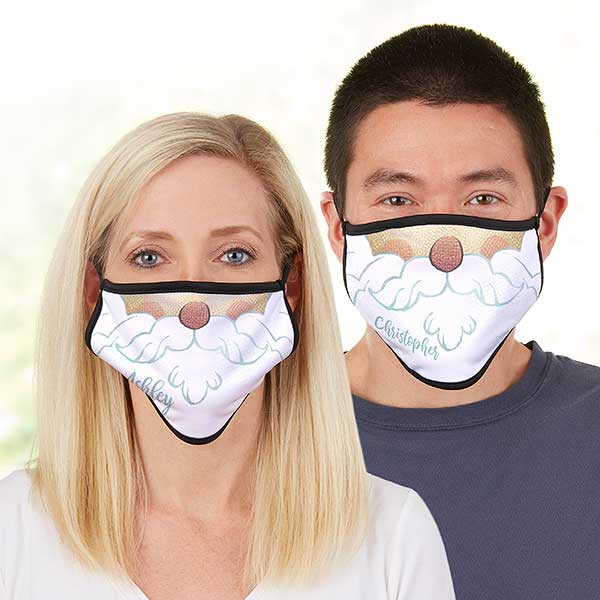 Jolly Santa Face Personalized Christmas Adult Face Masks - 30120