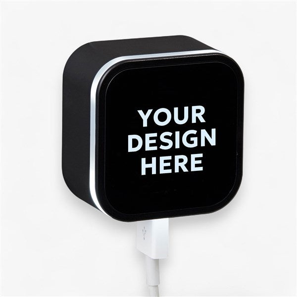 Personalized Logo LED Triple Port USB Charger  - 30124
