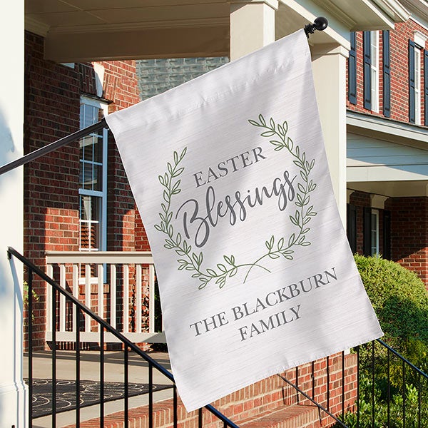 He Is Risen Personalized Easter House Flags - 30147