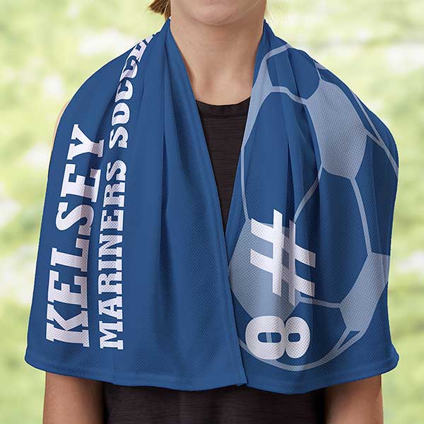 Soccer Personalized Cooling Towel - 30160